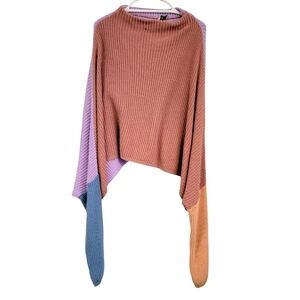 PrettyLittleThing Orange and Purple Shrug with Asymmetrical Sleeves